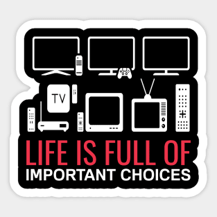 TV Televison Funny Chill Out Saying Quote Sticker